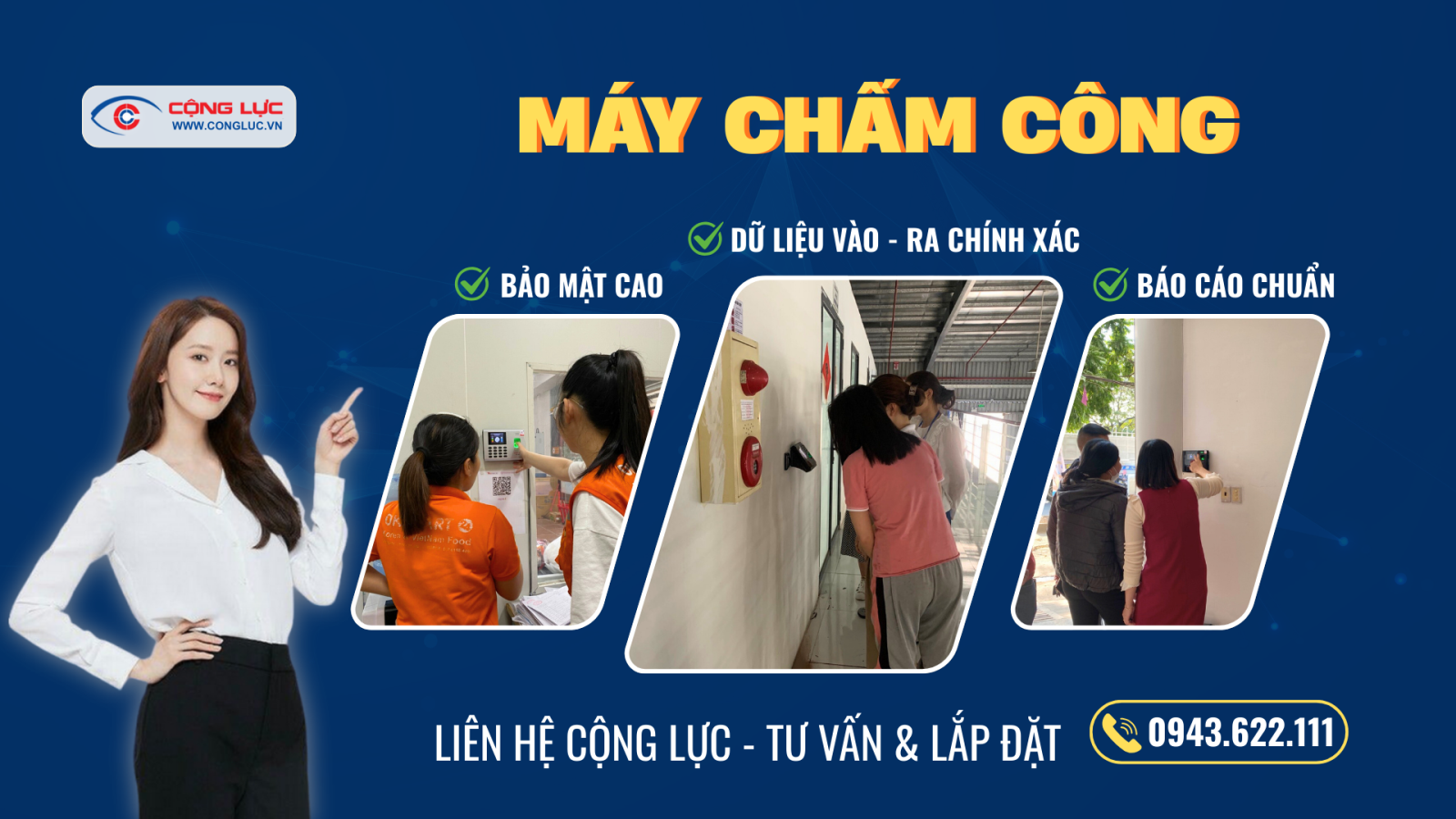 Máy chấm công máy điểm danh nhân viên hiệu quả