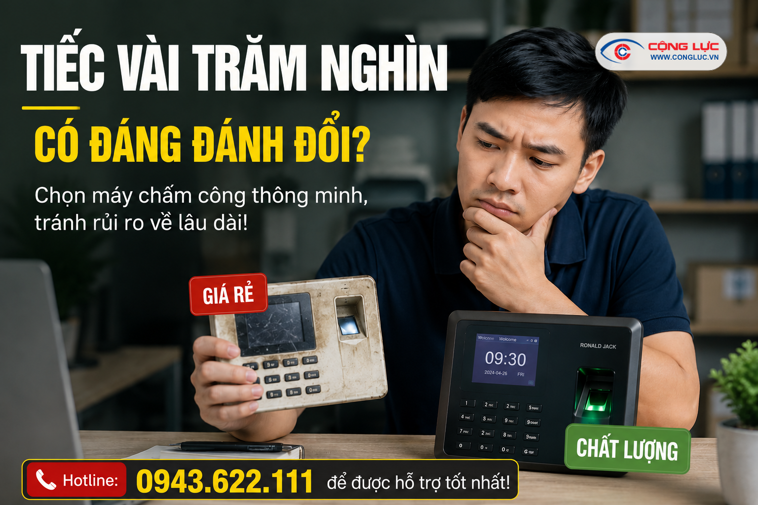 Tiếc vài trăm nghìn để mua máy chấm công rẻ hơn. Liệu có đáng không?