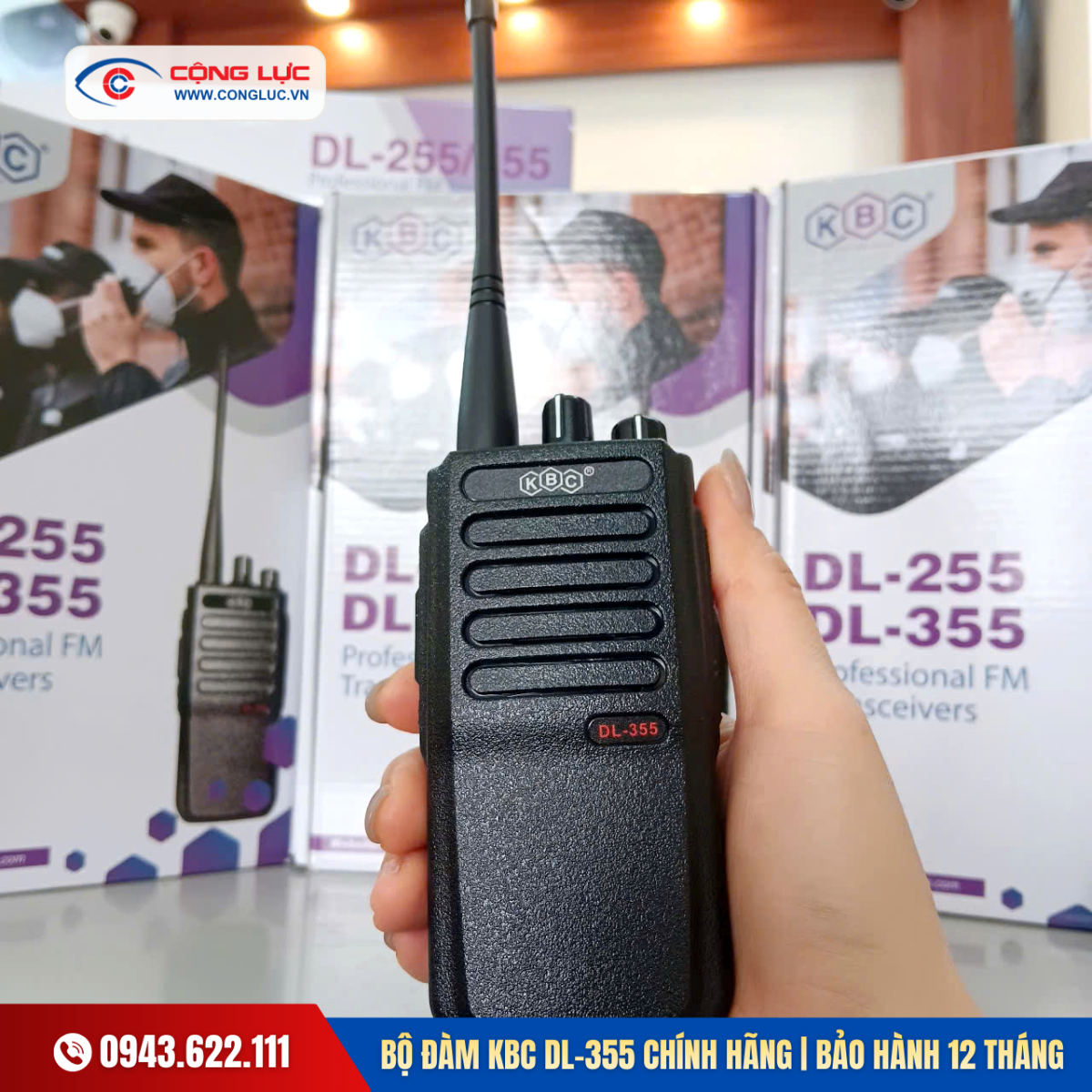 Bộ đàm cầm tay KBC DL355 chính hãng tại Hải Phòng