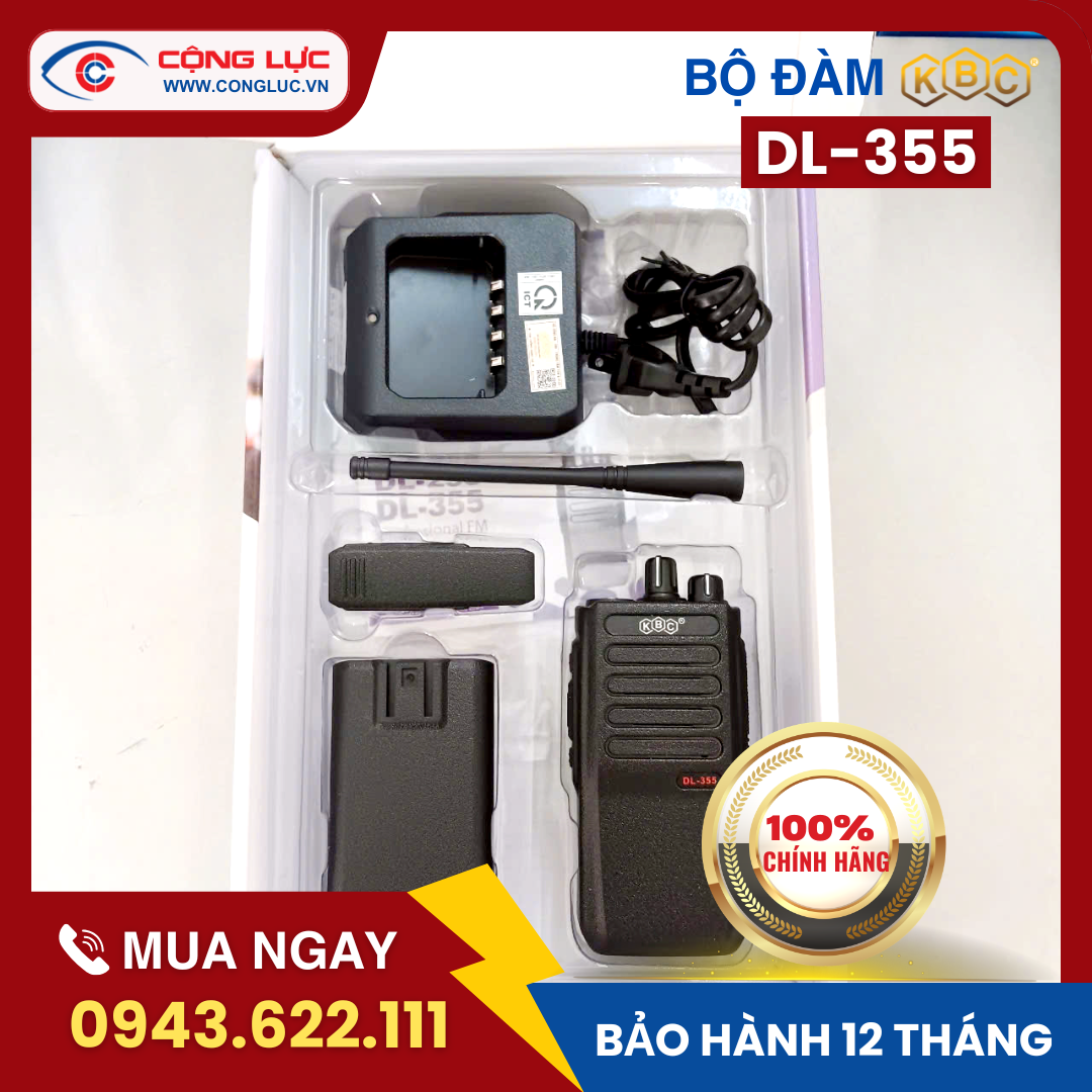 Trọn bộ máy bộ đàm KBC DL-355 chính hãng tại Hải Phòng