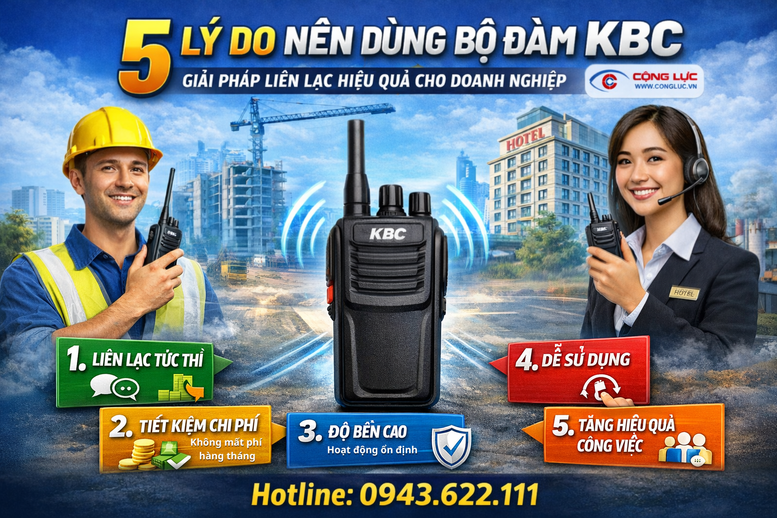 5 lý do nên dùng bộ đàm KBC