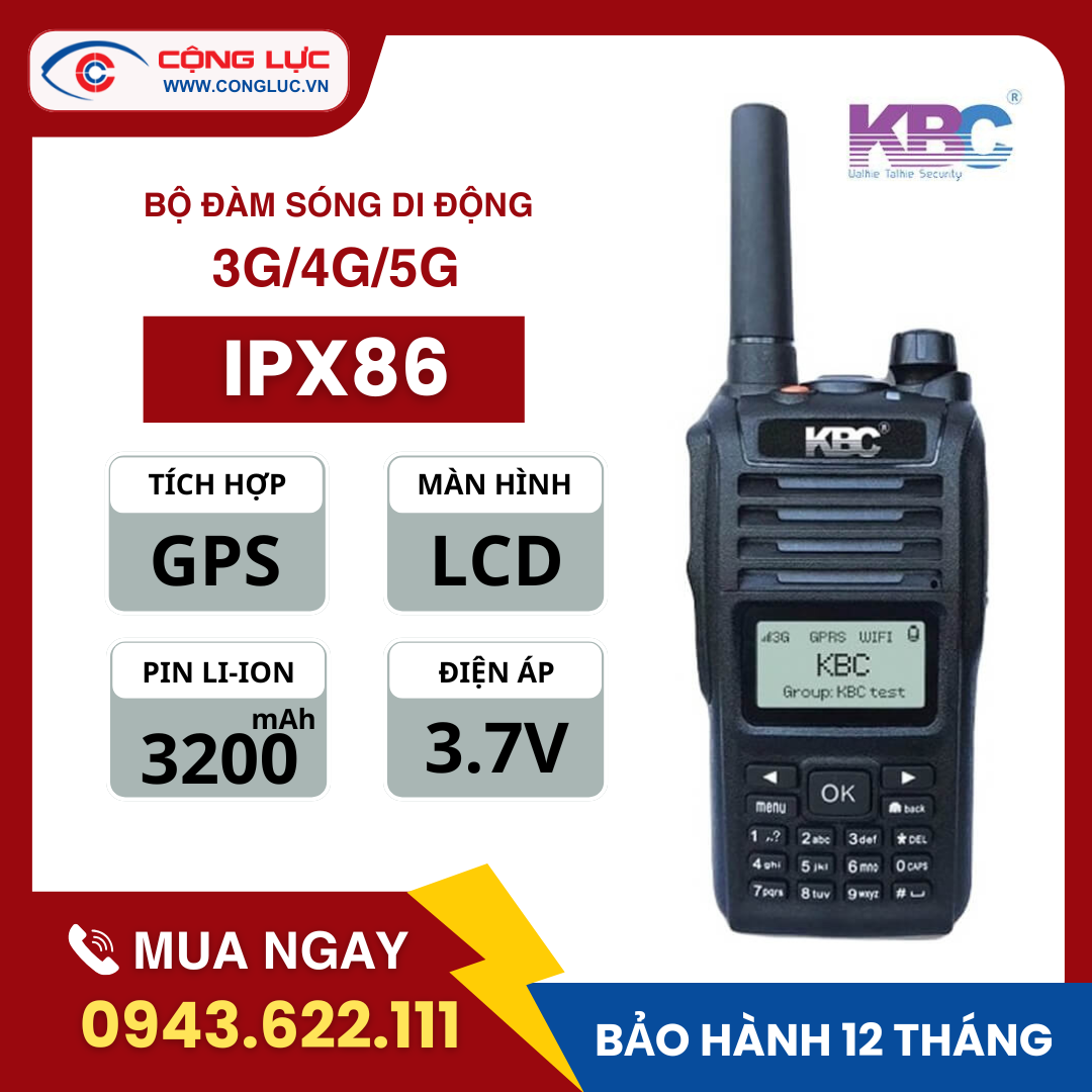 Máy bộ đàm KBC IPX86 giá rẻ tại Hải Phòng