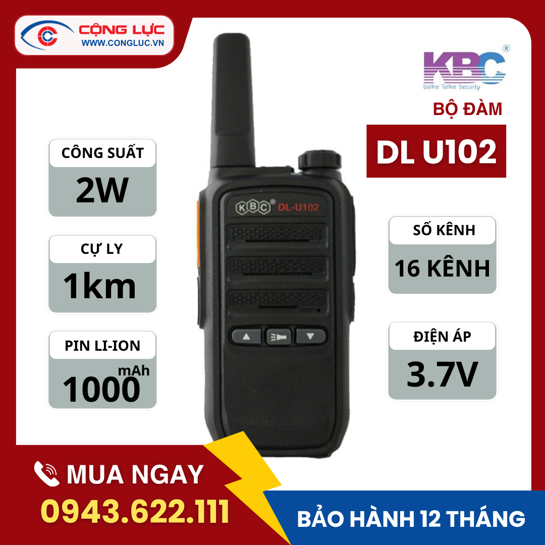 bộ đàm KBC DLU102 chính hãng giá rẻ tại Hải Phòng