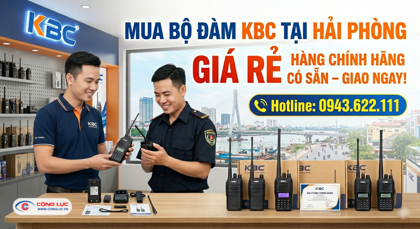 Cộng Lực đại lý bán bộ đàm KBC tại Hải Phòng giá tốt