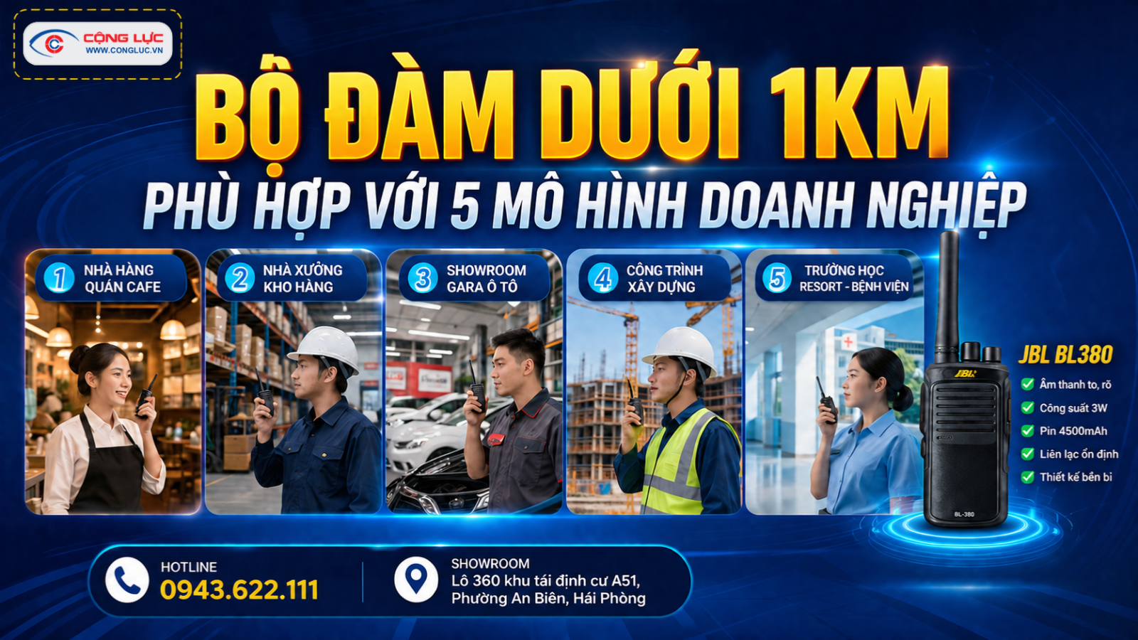 5 mô hình chỉ cần bộ đàm dưới 1km là đủ 