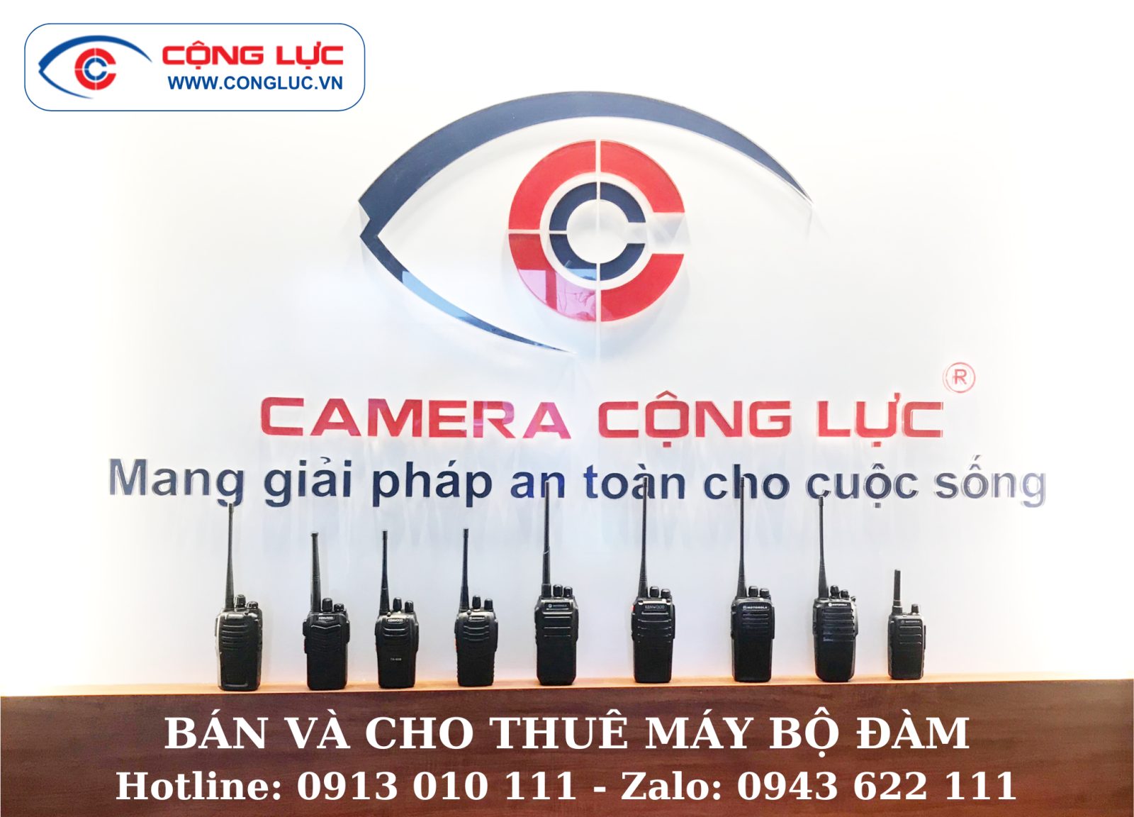 Cộng Lực bán và cho thuê máy bộ đàm cầm tay tại Hải Phòng