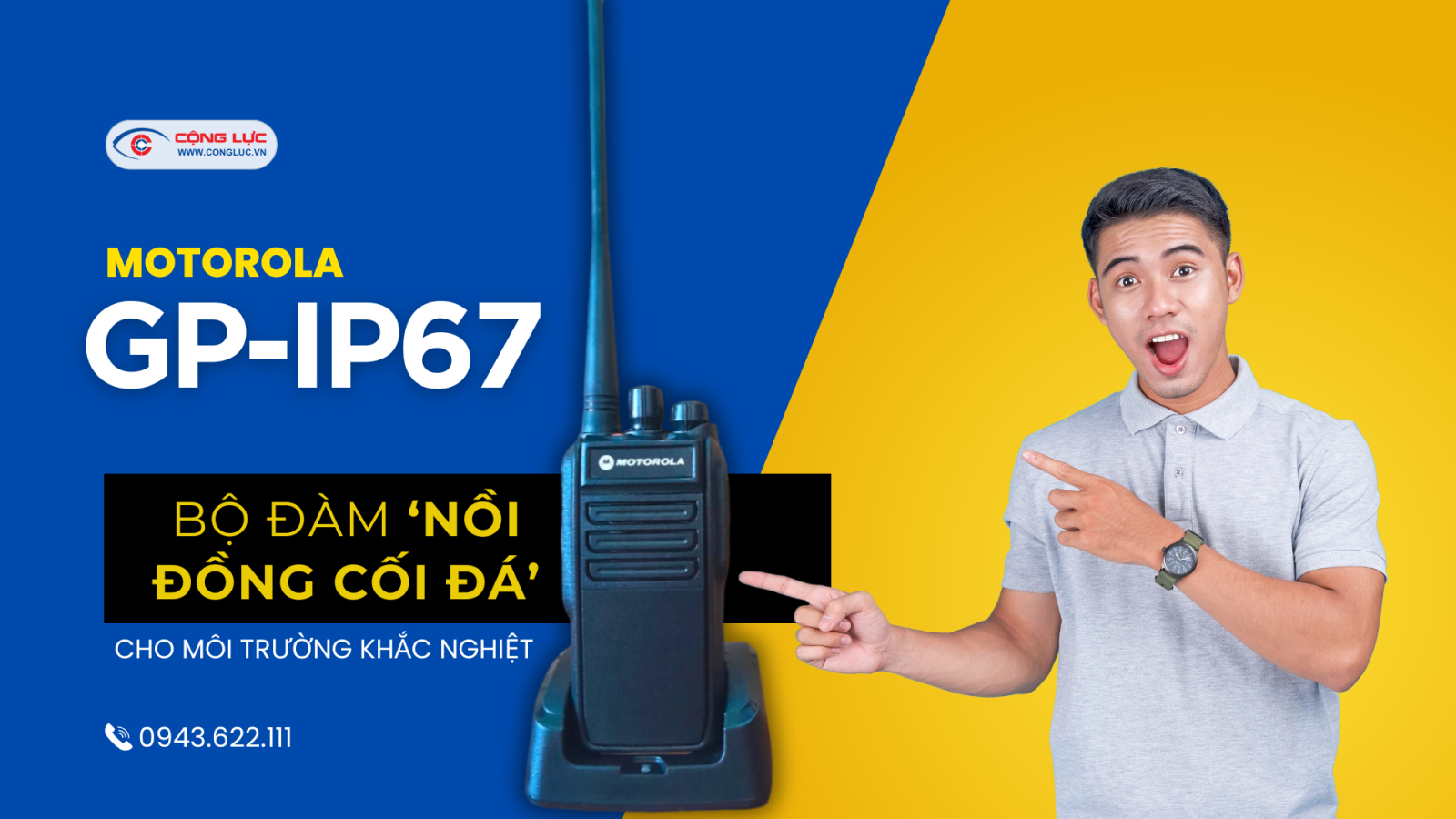 Bộ đàm chống nước Motorola GP-IP67 giá rẻ tại Hải Phòng