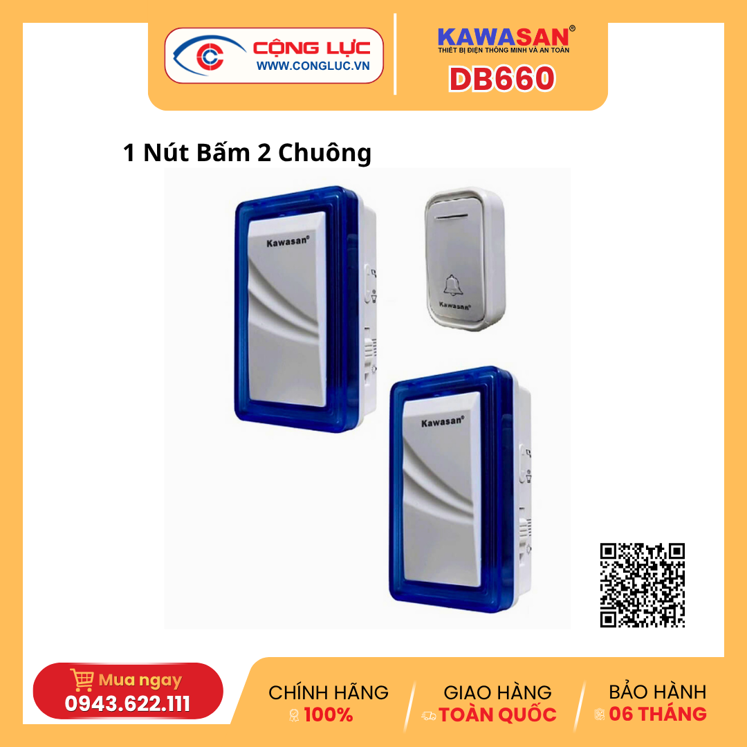 Bán chuông cửa không dây Kawasan DB660 giá rẻ tại Hải Phòng