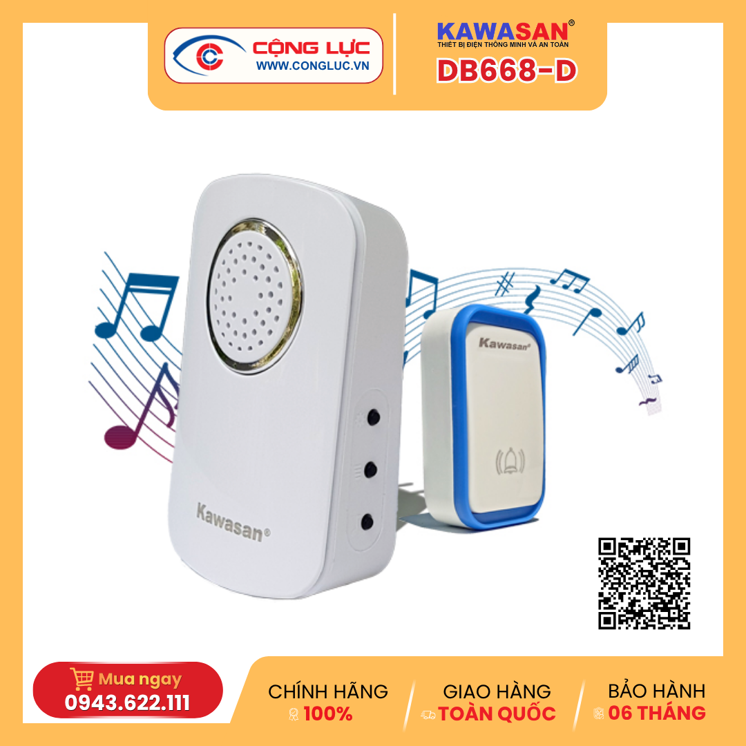 Bán chuông cửa không dây Kawasan DB668D giá rẻ tại Hải Phòng