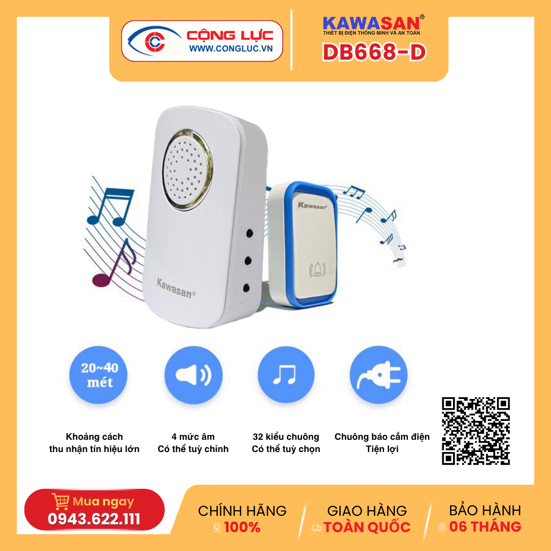 Bán chuông cửa Kawasan DB668D chính hãng tại Hải Phòng