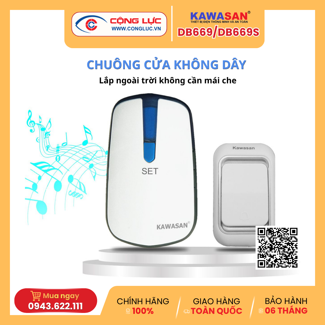 bán chuông cửa không dây kawasan DB669/DB669S