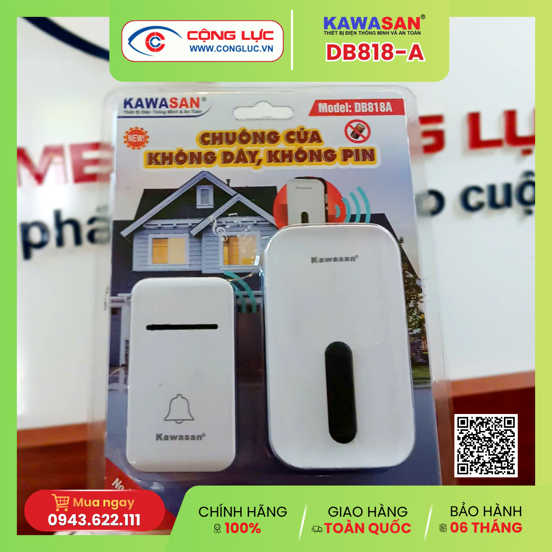 chuông cửa không dây kawasan DB818A giá rẻ tại Hải Phòng