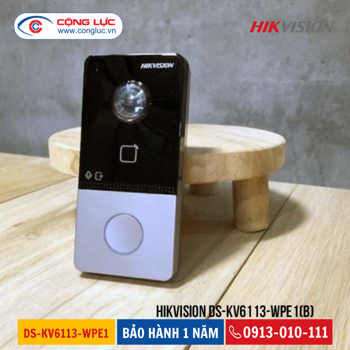 Camera chuông cửa không dây Hikvision DS-KV6113-WPE1(C) chính hãng giá rẻ