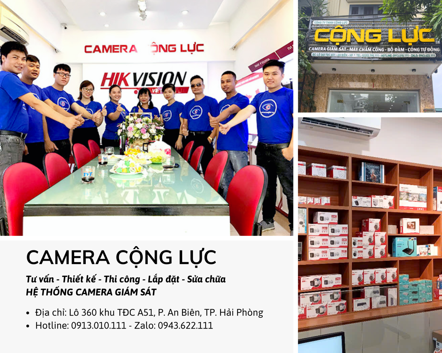 Camera Cộng Lực địa chỉ lắp đặt camera uy tín tại lô 360 khu tái định cư A51, An Biên Hải Phòng