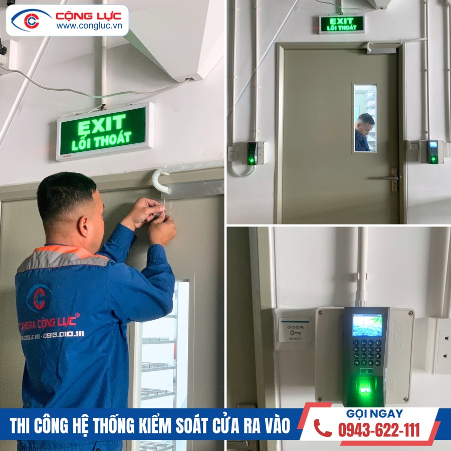 Cộng Lực thi công lắp hệ thống máy chấm công kiểm soát ra vào