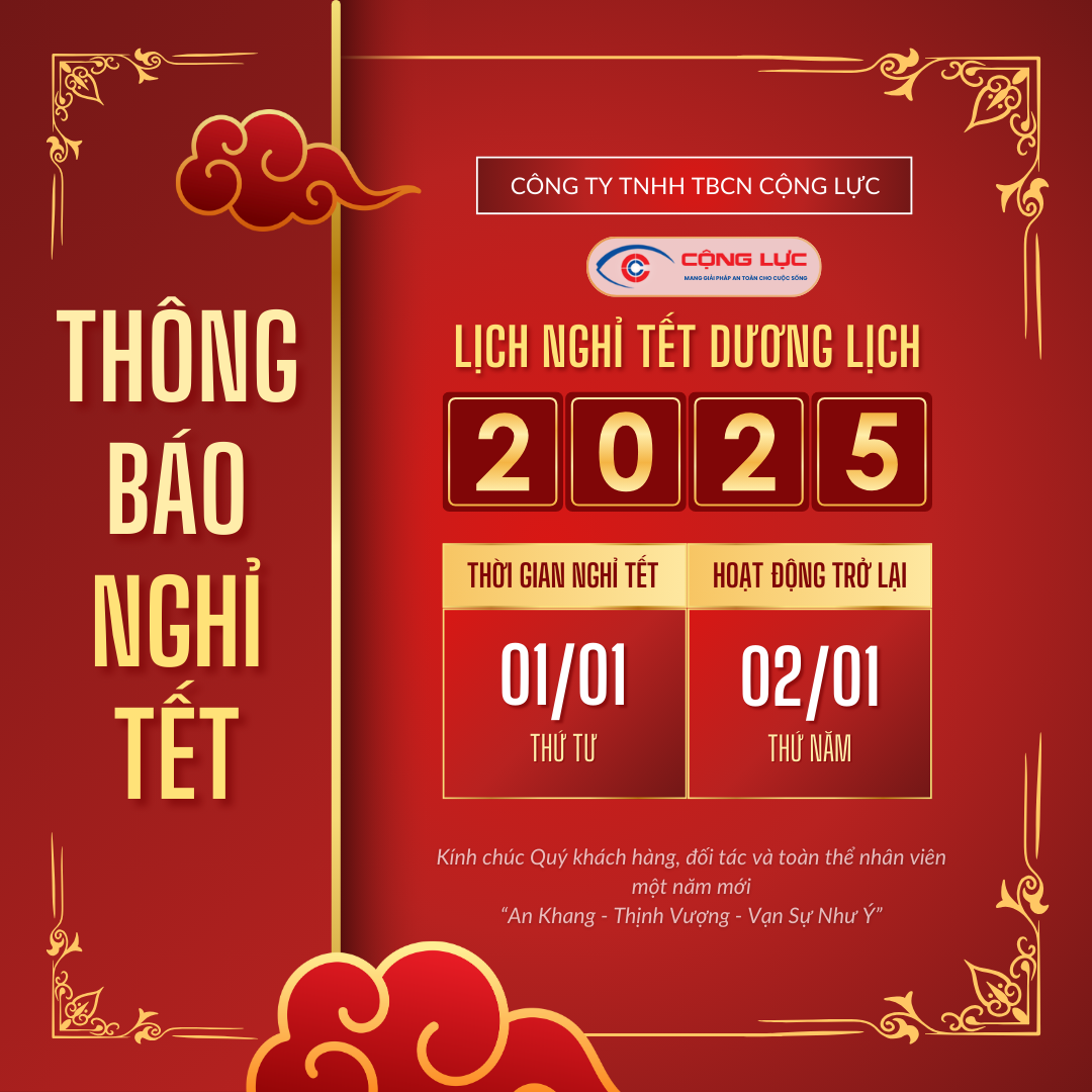 Công ty Cộng Lực thông báo lịch nghỉ tết dương lịch 2025