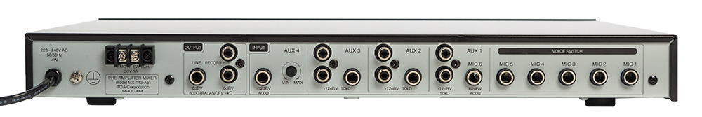 mặt sau sản phẩm mixer MX-113-AS C00 C chính hãng