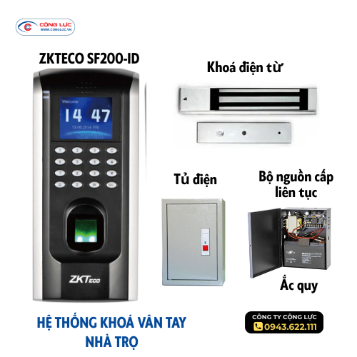 Hệ thống kiểm soát ra vào vân tay nhà trọ SF200ID