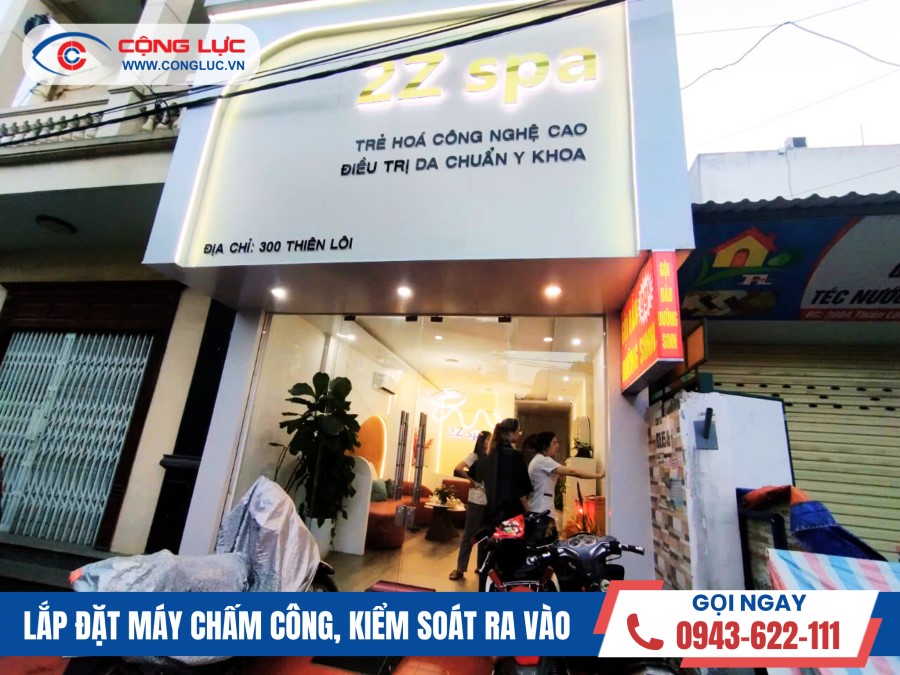 lắp máy chấm công vân tay Ronald Jack K14 Pro tại 2Z Spa số 300 Thiên Lôi, Lê Chân, TP Hải Phòng