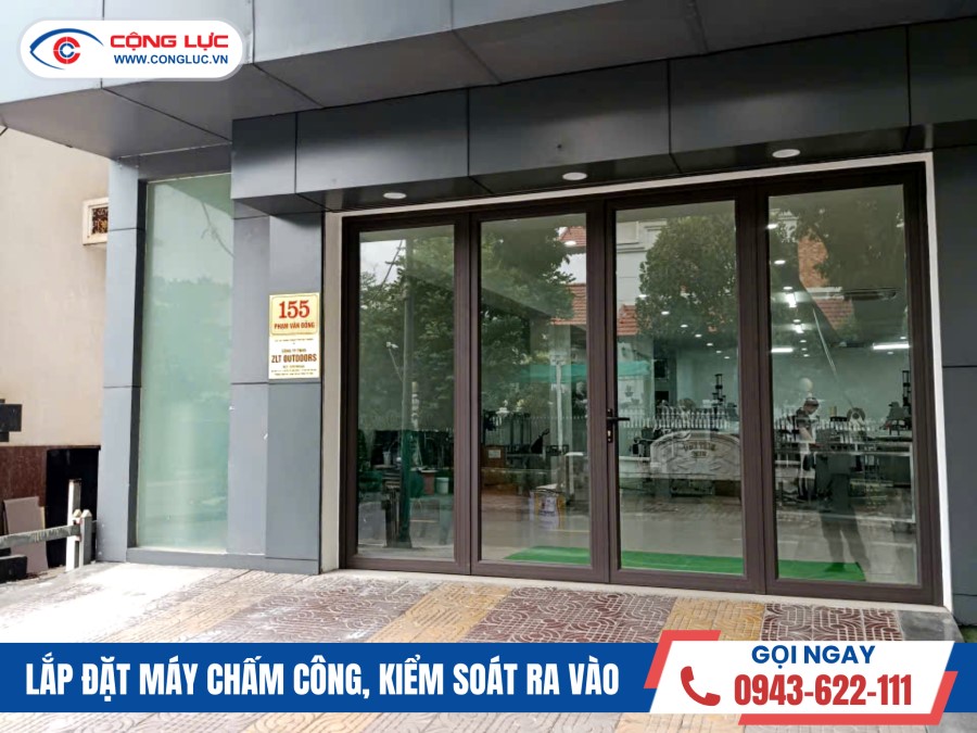 cộng lực lắp máy chấm công tại công ty ZLT Outdoors 155 Phạm văn đồng Hải Phòng