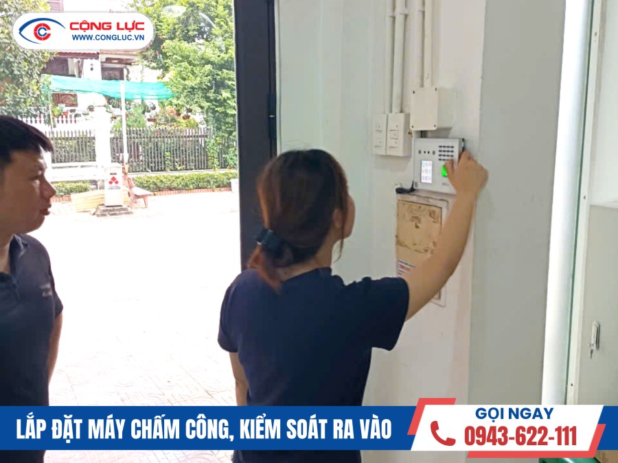 cộng lực cung cấp lắp máy chấm công cho công ty zlt Outdoors tại phạm văn đồng