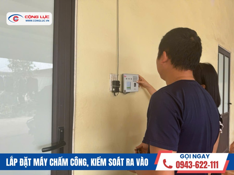 lắp máy chấm công cho công ty cơ khí thuỷ bộ đại dương tại quảng ninh