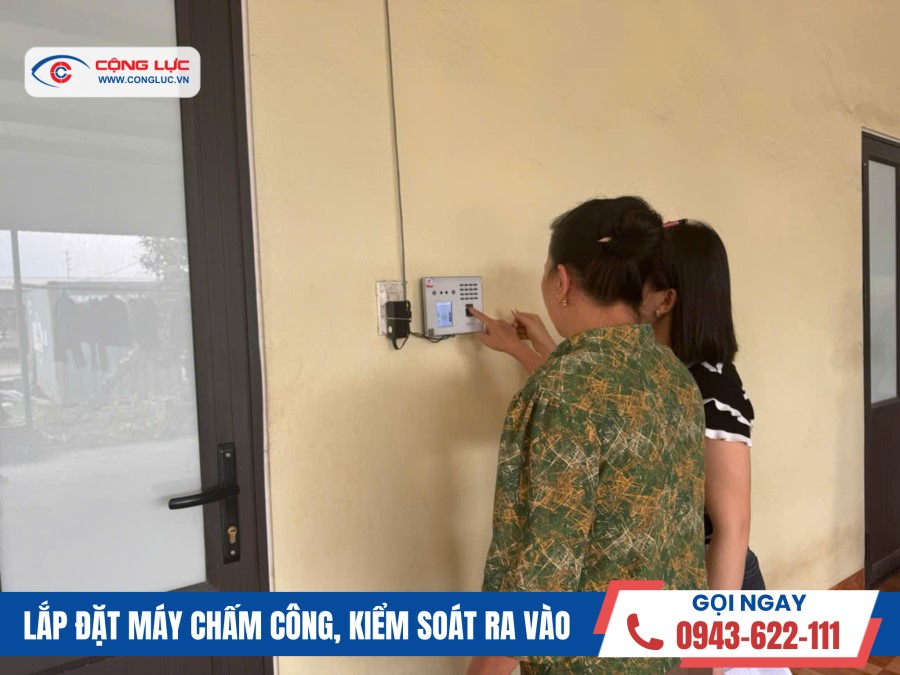 lắp máy chấm công tại quảng ninh cho công ty cơ khí thuỷ bộ đại dương