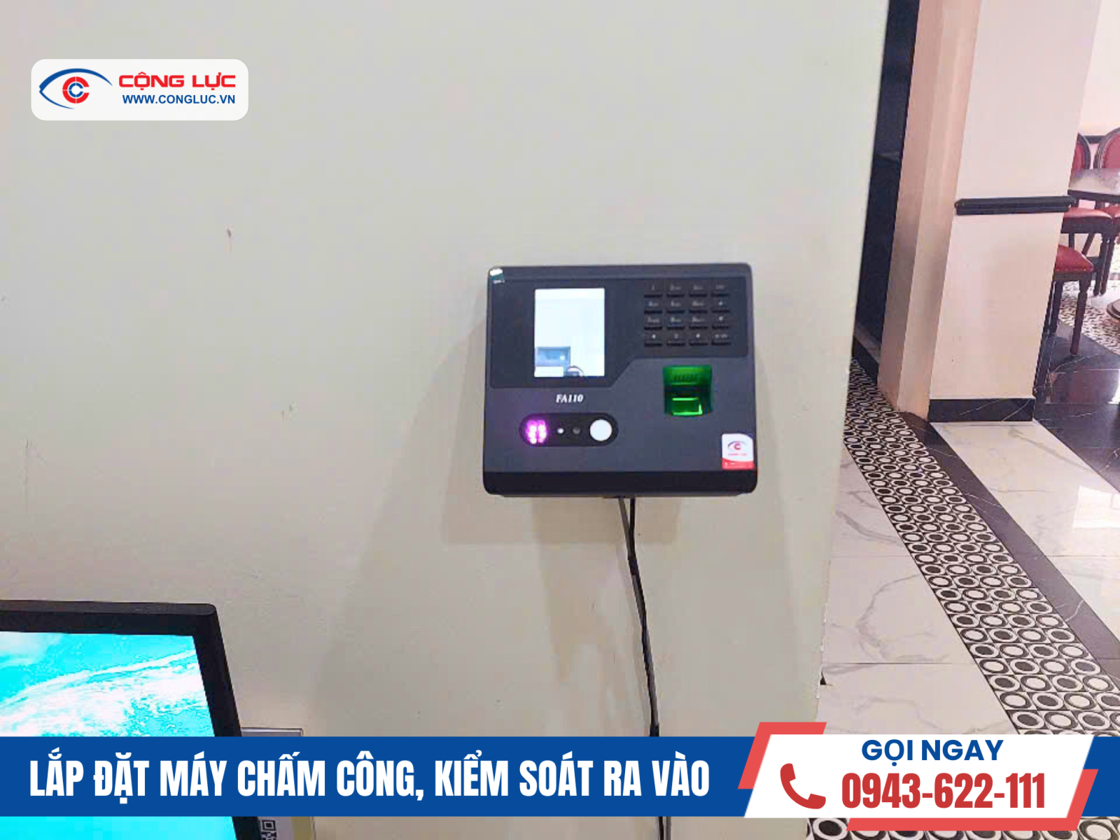lắp máy chấm công nhận diện khuôn mặt