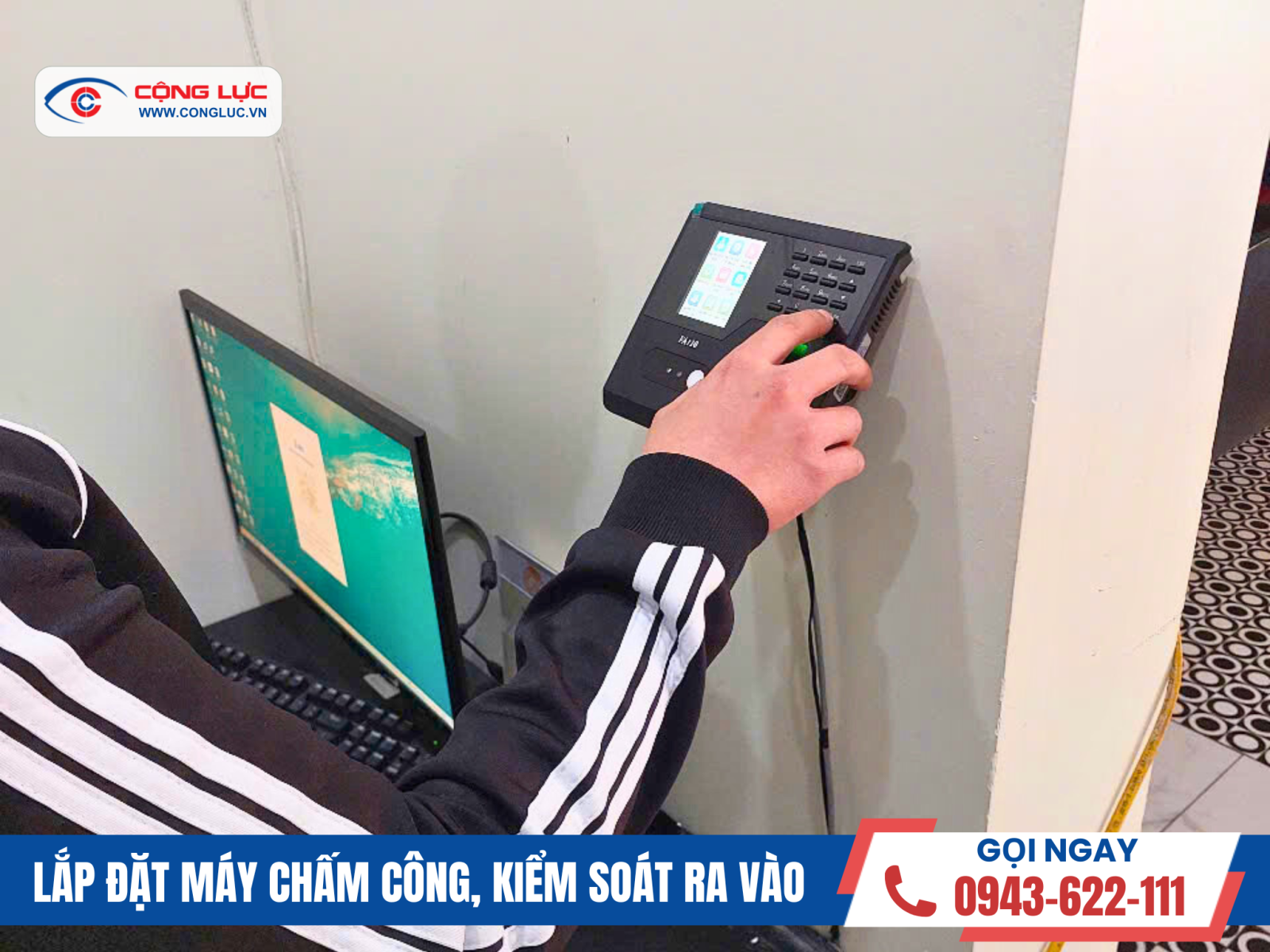 Lắp máy chấm công khuôn mặt cho khách sạn Dragon tại Hạ Long