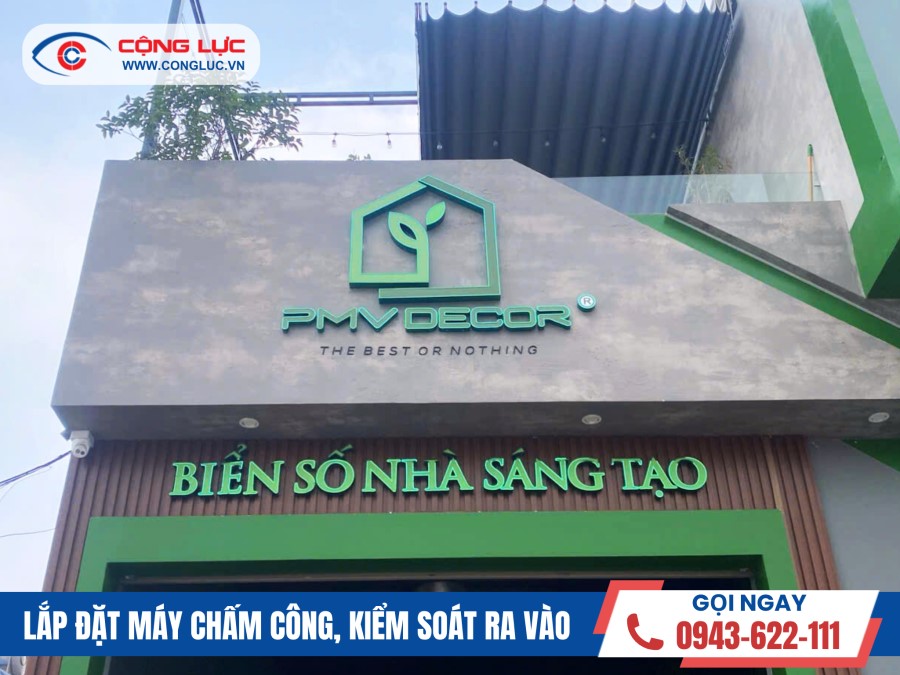 Lắp máy chấm công cho Công ty PMV Decor tại Lê Chân Hải Phòng