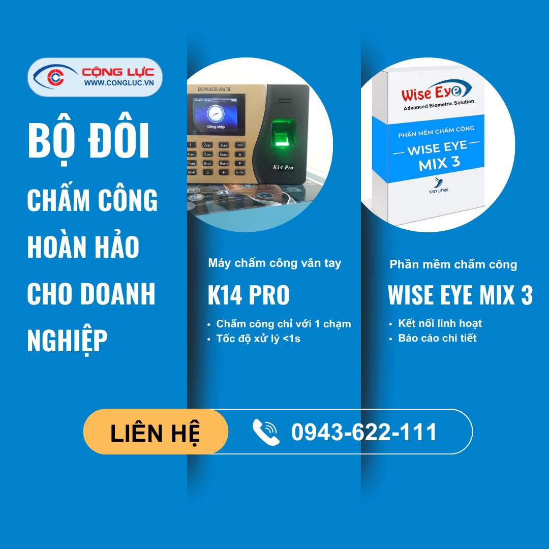 cộng lực bán Máy chấm công vân tay Ronald Jack K14 Pro tại Hải Phòng