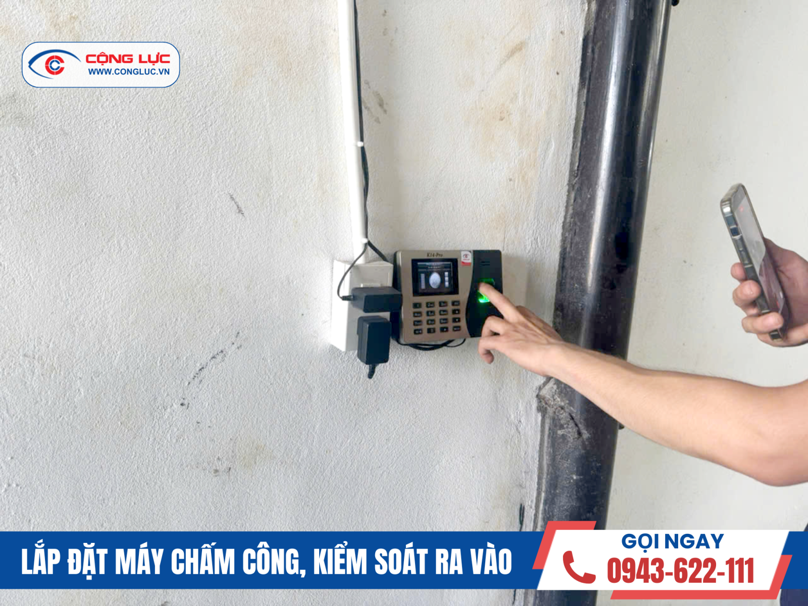 lắp máy chấm công vân tay tại nam an phụ, hải phòng