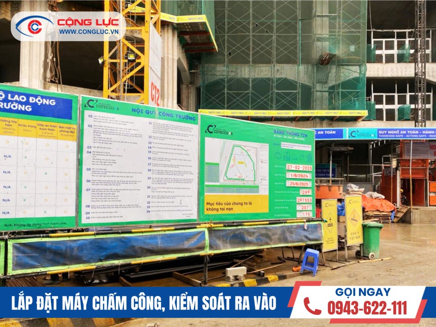 lắp đặt máy chấm công vân tay ở dự án golden crown, quận Hải An, Hải Phòng