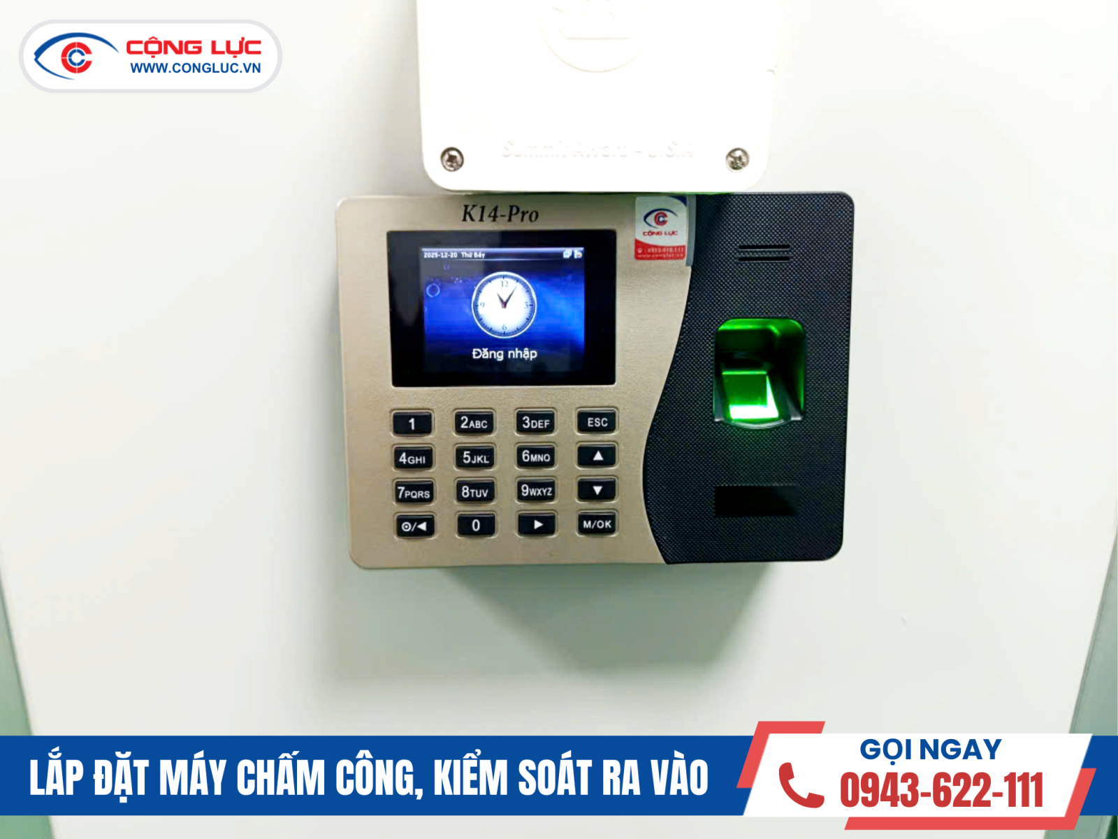 lắp máy chấm công vân tay tại Công ty Silver Vina, kcn tràng duệ Hải Phòng