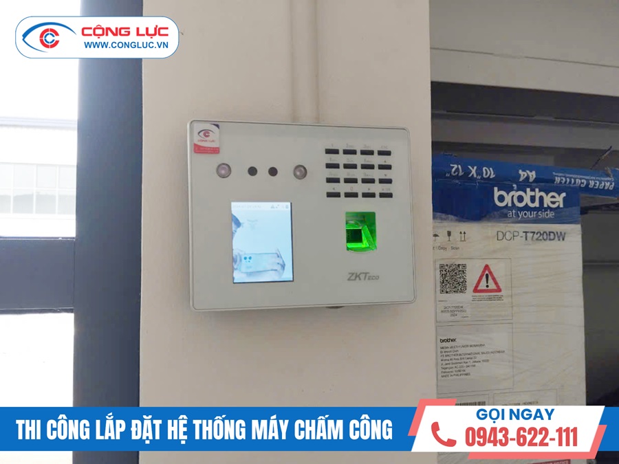 lắp máy chấm công khuôn mặt ZKteco MB-40VL giá rẻ tại Thái Bình