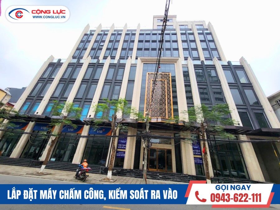 lắp máy chấm công tại toà nhà the may legend, hồng bàng hải phòng