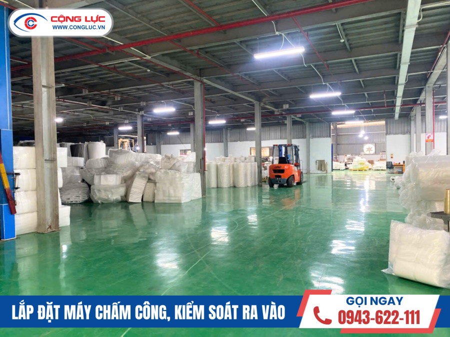 Cộng Lực lắp máy chấm công vân tay tại Công ty bao bì Vĩ Nghiệp Hải Phòng