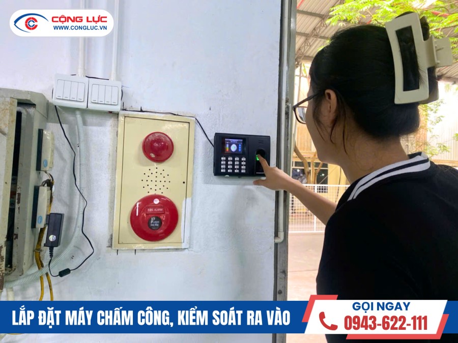 Lắp máy chấm công vân tay tại Công ty bao bì Vĩ Nghiệp Hồng Bàng Hải Phòng