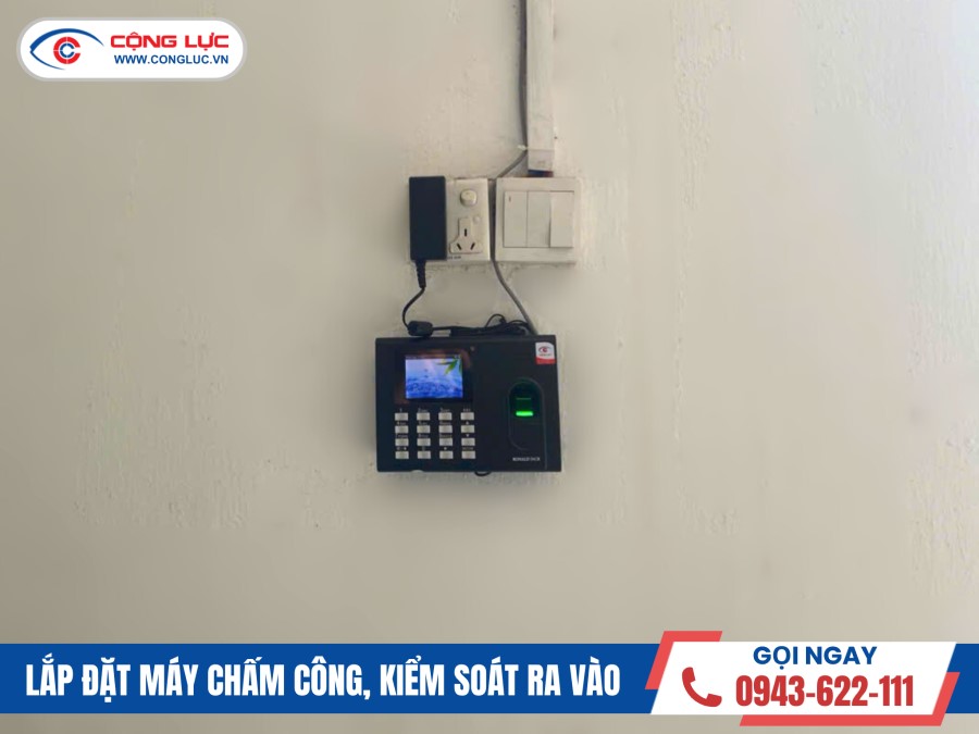 lắp máy chấm công vân tay Ronald Jack RJ550 Pro ở Quán bia đầu vòi Lê hồng Phong