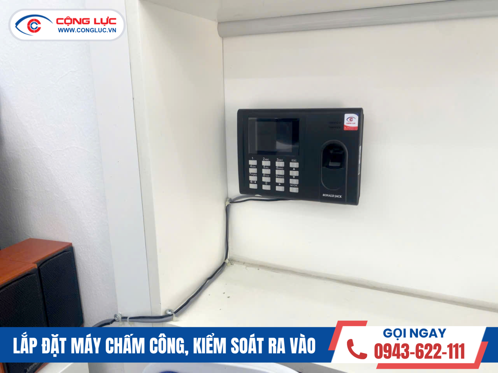 lắp máy chấm công vân tay tại nha khoa phấn hoa quảng ninh