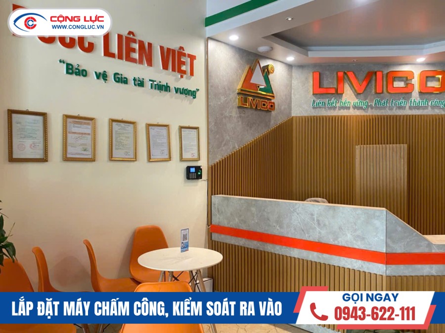Lắp máy chấm công vân tay công ty PCCC Liên Việt, khu đô thị Seoul Ecohome, KCN Tràng Duệ