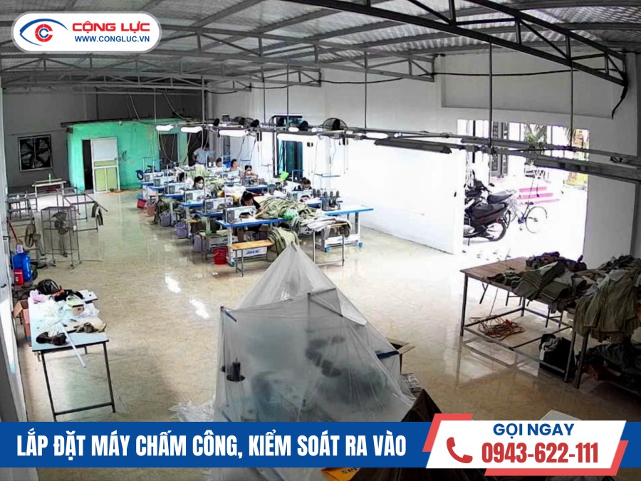 lắp máy chấm công tại xưởng may THL, Vĩnh Bảo, Hải Phòng