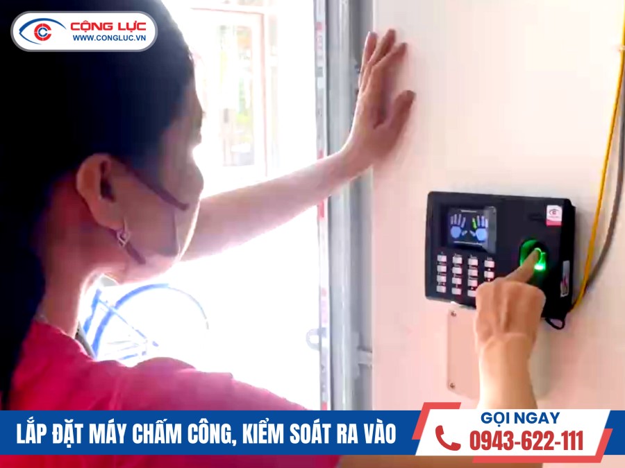 lắp máy chấm công tại xưởng may THL Vĩnh Bảo Hải Phòng
