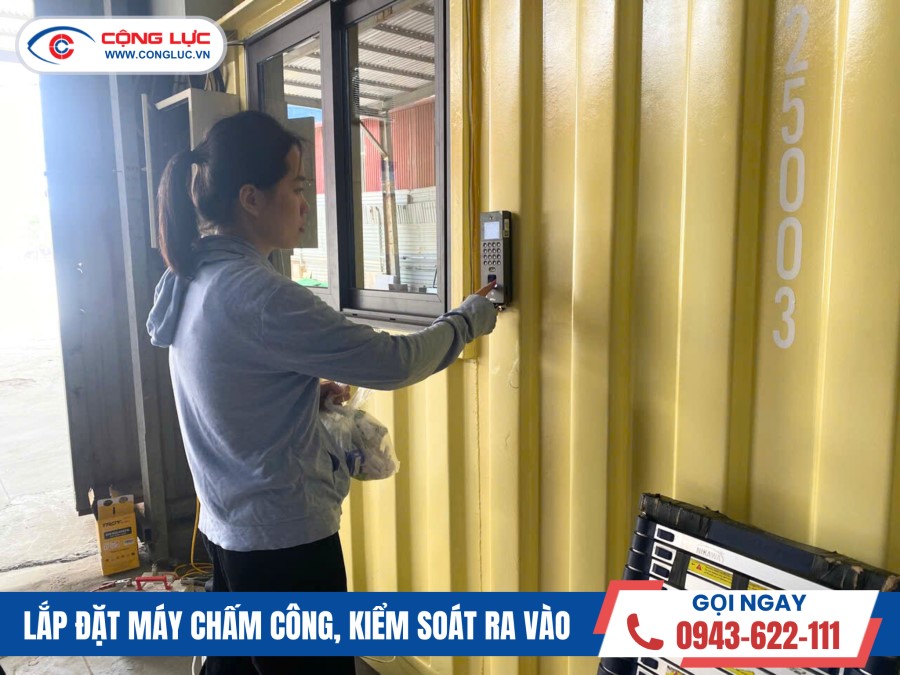 Lắp máy chấm công tại Quận Kiến An Hải Phòng cho tổng kho gạch Tân Hoàng Huy
