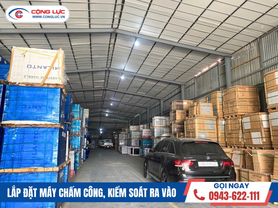 lắp máy chấm công tại tổng kho gạch tân hoàng huy quận kiến an hải phòng