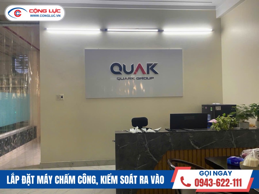 lắp đặt máy chấm công khuôn mặt tại công trình nhà xưởng kim loại OJIN Hải Phòng