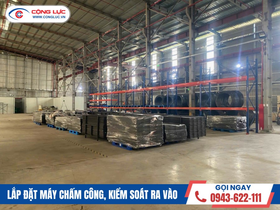 Máy chấm công khuôn mặt ZKTeco Sense 2A lắp tại xưởng OJIN Thủy Nguyên