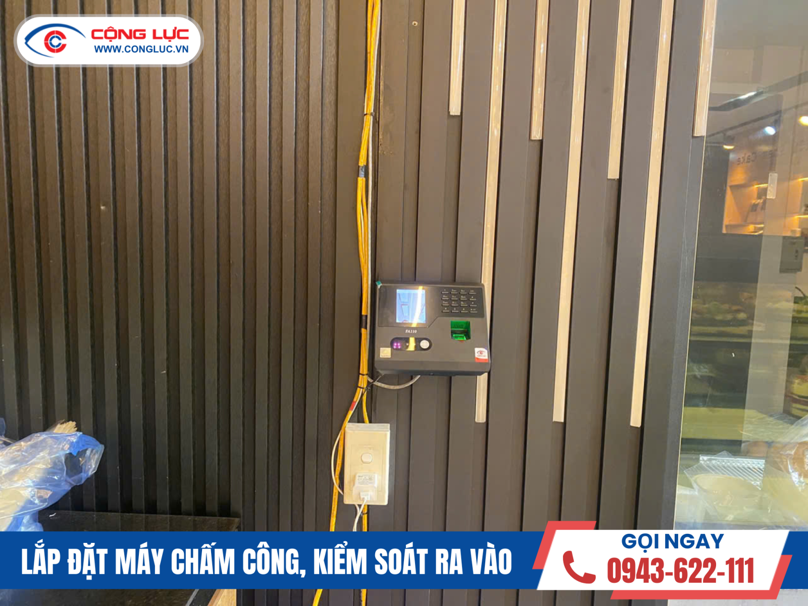 lắp máy chấm công khuôn mặt Ronald Jack FA110 tại 2B Lê Lợi Hải Phòng