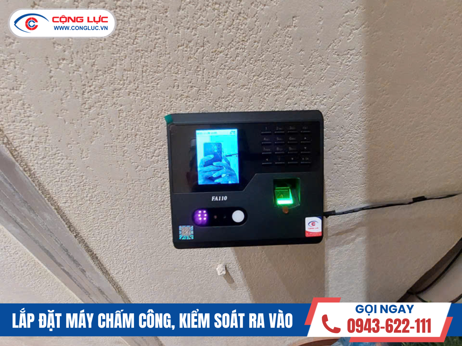 Lắp máy chấm công khuôn mặt Ronald Jack FA110 cửa hàng titi phạm cake 47 hoàng minh thảo hải phòng