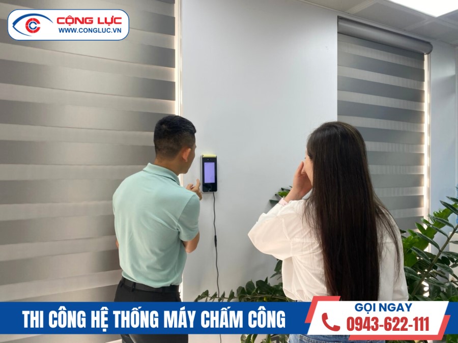 lắp đặt máy chấm công ở công ty vận tải STR, toà nhà đông phương, quận ngô quyền hải phòng